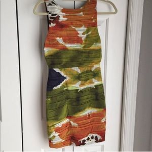 Alice & Olivia Orange, Green, & Navy Dress